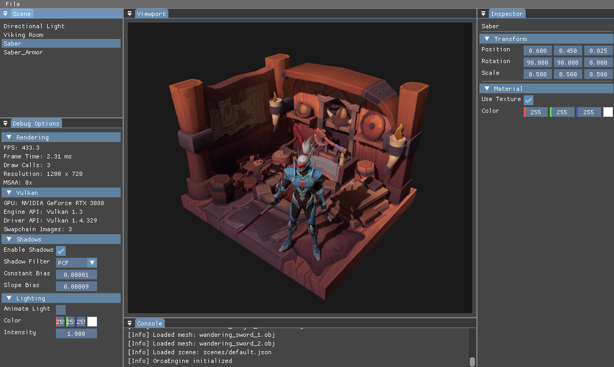 OrcaEngine Vulkan editor